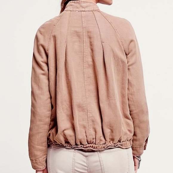 Free People Slouchy Drawstring  Bomber Jacket - Picture 2 of 10